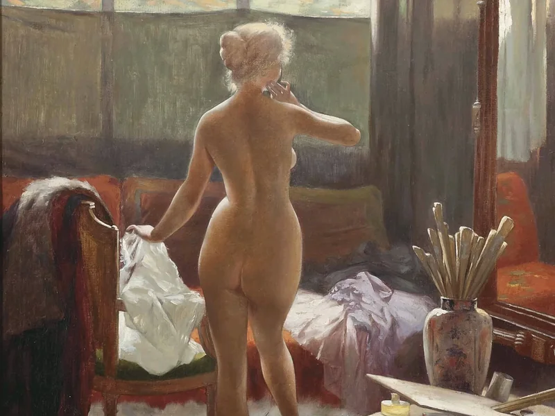 1851-Lon Auguste Csar Hodebert - La modella dell'artista